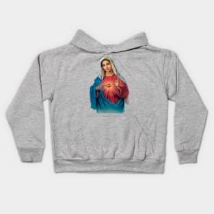 Immaculate Heart of Mary (transparent background design) Kids Hoodie